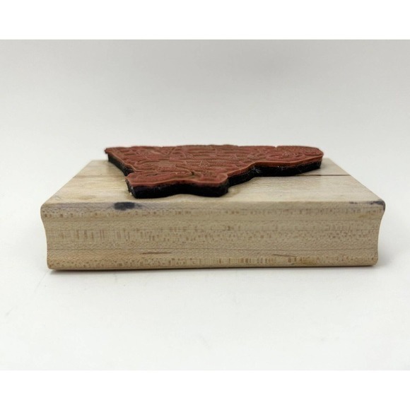 Vintage Rubber Stamp Bunnies Decorating A‎ Christmas Tree Carrots Rabbits Garden - Picture 5 of 7